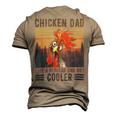 Chicken Chicken Chicken Dad Like A Regular Dad Farmer Poultry Father Day_ V11 Men's 3D Print Graphic Crewneck Short Sleeve T-shirt Khaki