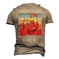 Chicken Chicken Chicken Dad Like A Regular Dad Farmer Poultry Father Day_ V8 Men's 3D Print Graphic Crewneck Short Sleeve T-shirt Khaki