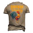 Chicken Chicken Chicken Daddy Chicken Dad Farmer Poultry Farmer Men's 3D Print Graphic Crewneck Short Sleeve T-shirt Khaki