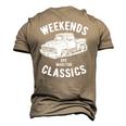 Weekend Classics Vintage Truck Men's 3D T-Shirt Back Print Khaki