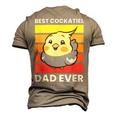 Cockatiel Papa Best Cockatiel Dad Ever Love Cockatiels Men's 3D T-shirt Back Print Khaki