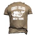 Coney Island Mermaid New York Nyc Beaches Brooklyn Men's 3D T-Shirt Back Print Khaki