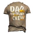 Mens Construction Dad Birthday Crew Party Worker Dad Men's 3D T-shirt Back Print Khaki