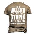 Cool Welding Art For Men Women Welder Iron Worker Pipeliner Men's 3D T-Shirt Back Print Khaki