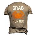 Crab Hunter Crab Lover Vintage Crab Men's 3D T-Shirt Back Print Khaki