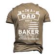 Im A Dad And Baker Fathers Day & 4Th Of July Men's 3D T-shirt Back Print Khaki