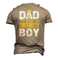 Dad Of The Bday Boy Construction Bday Party Hat Men Men's 3D T-Shirt Back Print Khaki