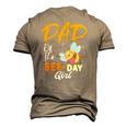 Dad Of The Bee Day Girl Hive Party Matching Birthday Men's 3D T-Shirt Back Print Khaki