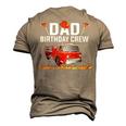 Dad Birthday Crew Fire Truck Firefighter Fireman Party V2 Men's 3D T-shirt Back Print Khaki