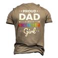 Dad Of A Kindergarten Girl Men's 3D T-Shirt Back Print Khaki