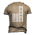 Mens Daddy American Flag Fathers Day Patriotic Usa 4Th Of July Men's 3D T-Shirt Back Print Khaki