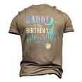 Daddy Of The Birthday Mermaid Matching Party Squad Men's 3D T-Shirt Back Print Khaki