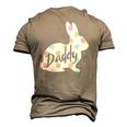 Mens Daddy Bunny Easter Egg Polka Dot Bunny Rabbit Father Dad Men's 3D T-Shirt Back Print Khaki