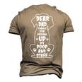 Dear Dad Thanks For Picking Up My Poop Happy Fathers Day Dog Men's 3D T-Shirt Back Print Khaki