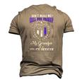 Distressed My Grandpa Is A Police Officer Tee Men's 3D T-Shirt Back Print Khaki