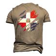 Dominican Flag Dominican Republic Men's 3D T-Shirt Back Print Khaki