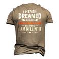 I Never Dreamed Id Be A Sexy Volleyball Dad Men's 3D T-Shirt Back Print Khaki