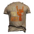 This Dude Rocks Rock N Roll Heavy Metal Devil Horns Men's 3D T-Shirt Back Print Khaki