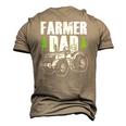 Farmer Dad Father Daddy Farm Farming Farmers Tractor Men's 3D T-Shirt Back Print Khaki