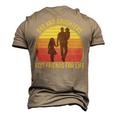 Father Grandpa Dad And Daughters Best Friends For Life Vintage137 Family Dad Men's 3D Print Graphic Crewneck Short Sleeve T-shirt Khaki