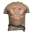 Father Grandpa Daddys Girl I Used To Be His Angel Now He Is Mine Daughter 256 Family Dad Men's 3D Print Graphic Crewneck Short Sleeve T-shirt Khaki