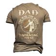 Father Grandpa Dadthe Bowhunting Legend S73 Family Dad Men's 3D Print Graphic Crewneck Short Sleeve T-shirt Khaki