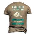 Father Grandpa Fatherdaughter Not Aways Eye To Eye 185 Family Dad Men's 3D Print Graphic Crewneck Short Sleeve T-shirt Khaki
