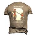 Father And Son Best Buddies Forever Fist Bump Dirt Bike Men's 3D T-Shirt Back Print Khaki