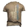 Fathers Day Best Dad Ever With Us American Flag V2 Men's 3D T-Shirt Back Print Khaki