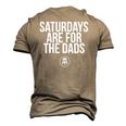 Fathers Day New Dad Saturdays Are For The Dads Raglan Baseball Tee Men's 3D T-Shirt Back Print Khaki
