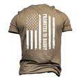 Mens First Time Dad Usa Flag Promoted To Daddy Men's 3D T-Shirt Back Print Khaki