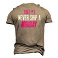 Fitness Gym Inspiration Quote Rule 1 Never Skip A Monday Men's 3D T-Shirt Back Print Khaki