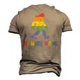 Gay Pride Support Sasquatch No More Hiding Lgbtq Ally Men's 3D T-Shirt Back Print Khaki