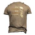 George Washington Stay Strapped Or Get Clapped 4Th Of July Men's 3D T-Shirt Back Print Khaki