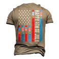 Happy 4Th Of July American Flag Fireworks Patriotic Outfits Men's 3D T-Shirt Back Print Khaki
