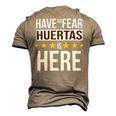 Have No Fear Huertas Is Here Name Men's 3D Print Graphic Crewneck Short Sleeve T-shirt Khaki