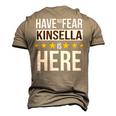Have No Fear Kinsella Is Here Name Men's 3D Print Graphic Crewneck Short Sleeve T-shirt Khaki