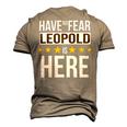 Have No Fear Leopold Is Here Name Men's 3D Print Graphic Crewneck Short Sleeve T-shirt Khaki