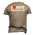 I Heart Hot Grandpas I Love Hot Grandpas Men's 3D T-Shirt Back Print Khaki
