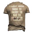 I Went From Dada To Daddy To Dad To Bruh Funny Fathers Day Men's 3D Print Graphic Crewneck Short Sleeve T-shirt Khaki