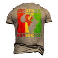 Juneteenth Is My Independence Day 4Th July Black Afro Flag Men's 3D T-shirt Back Print Khaki