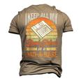 I Keep All My Dad Jokes In A Dad-A-Base Vintage Father Dad Men's 3D T-Shirt Back Print Khaki