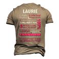 Laurie Name Laurie Name Men's 3D T-shirt Back Print Khaki