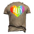 Lgbtq Ally For Gay Pride Men Women Children Men's 3D T-Shirt Back Print Khaki