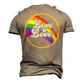 Love Is Love Rainbow Lgbt Gay Lesbian Pride Men's 3D T-Shirt Back Print Khaki