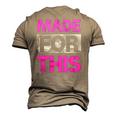 Made For This Pink Color Graphic Men's 3D T-Shirt Back Print Khaki