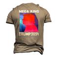 Mega King Usa Flag Proud Ultra Maga Trump 2024 Anti Biden Men's 3D T-Shirt Back Print Khaki