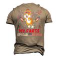 My Farts Spread Freedom Funny American Flag Corgi Fireworks Men's 3D Print Graphic Crewneck Short Sleeve T-shirt Khaki