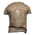 Never Understimate An Old Man Who Is Also A Us Veteran Men's 3D Print Graphic Crewneck Short Sleeve T-shirt Khaki