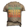 Nilsen Name Shirt Nilsen Family Name Men's 3D Print Graphic Crewneck Short Sleeve T-shirt Khaki
